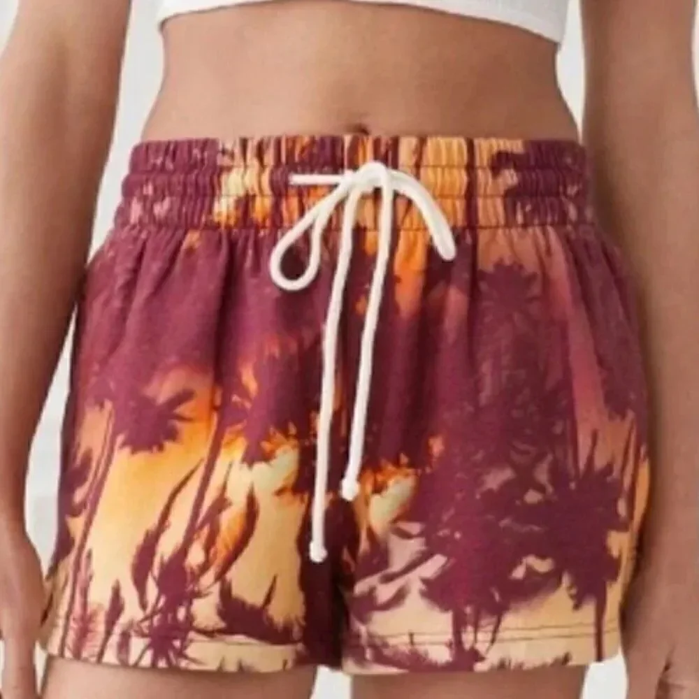 Urban Outfitters Out From Under Ellie Palm Tree Print Lounge Shorts M